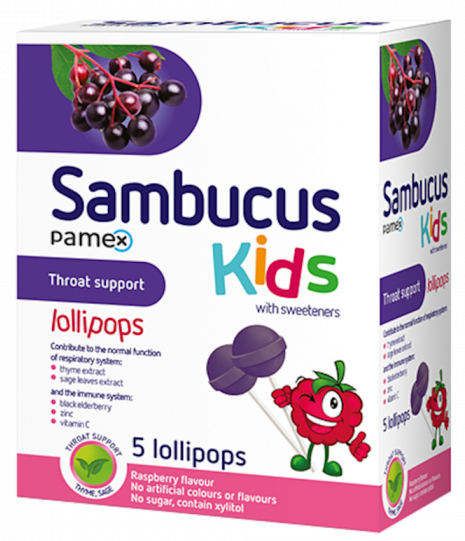 SAMBUCUS  Pamex Kids ledenes, 5 gab.