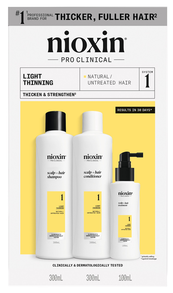 NIOXIN Hair Care System 1 Kit for Natural Hair with Light Thinning komplekts, 1 gab.