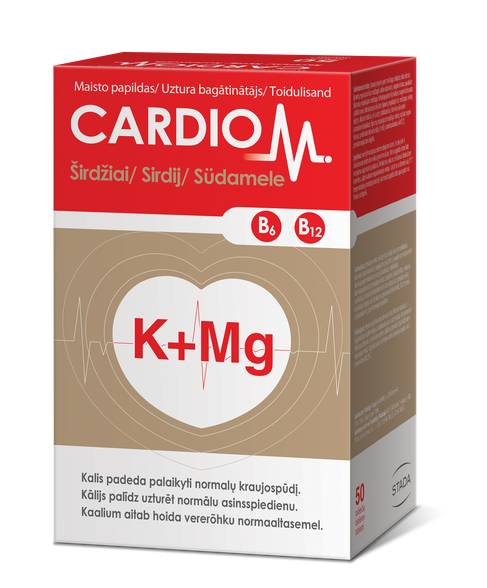 CARDIOM K+Mg tabletes, 50 gab.