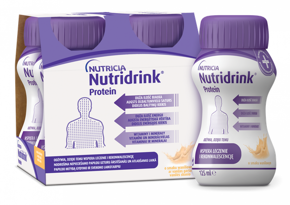 NUTRICIA Nutridrink Protein со вкусом ванили 125 мл, 4 шт.