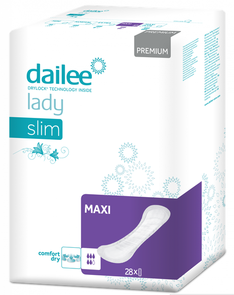 DAILEE Premium Lady Slim Maxi higiēniskās paketes, 28 gab.