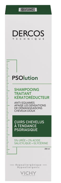 VICHY Dercos Psolution Kerato-Reducing šampūns, 200 ml