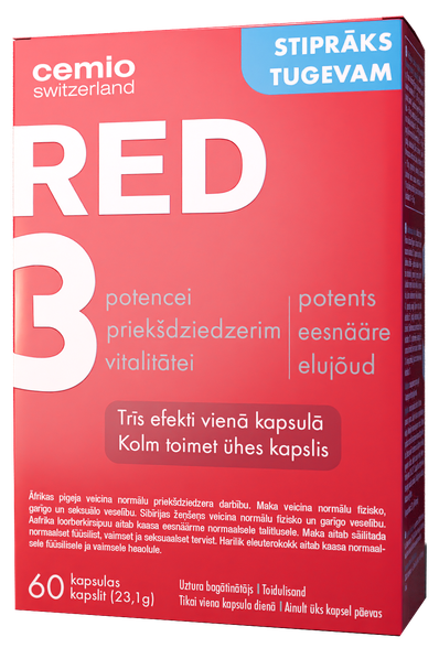 CEMIO RED 3 kapsulas tabletes, 60 gab.