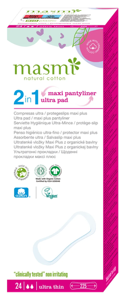 MASMI Organic Cotton Maxi pads, 24 pcs.