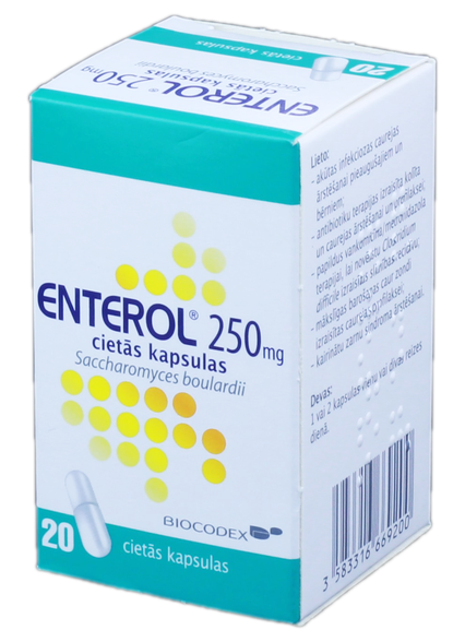 ENTEROL 250 mg cietās kapsulas, 20 gab.