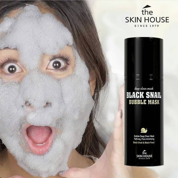 THE SKIN HOUSE Black Snail Bubble Mask sejas maska, 100 ml
