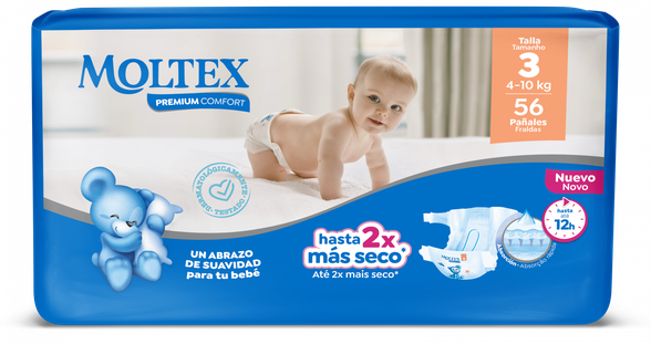 Tienda de Pañal Moltex premium comfort talla 3 MIDI 4-10Kg (2314941).  DISOFIC