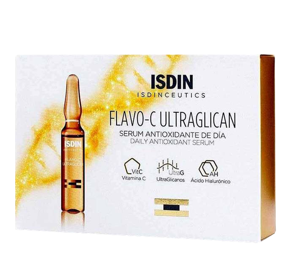 ISDIN Isdinceutics Flavo-C Ultraglican ampulas, 10 gab.