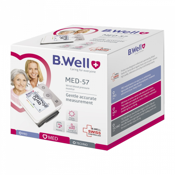 B.WELL MED-57 wrist blood pressure monitor, 1 pcs.