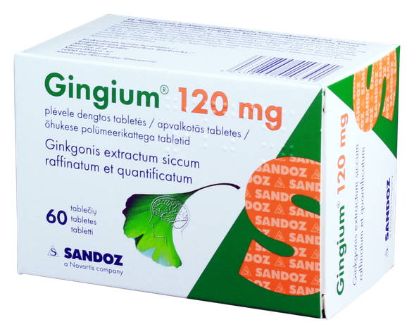 GINGIUM 120 mg coated tablets, 60 pcs.