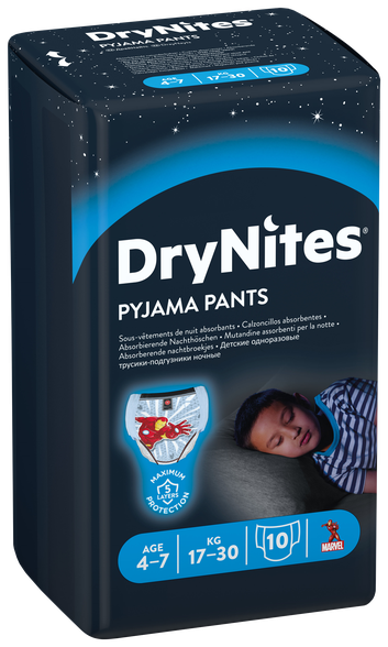 DRY NITES Boys 4-7 years diapers, 10 pcs.