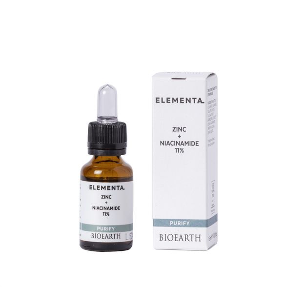 ELEMENTA Bioearth 10% Niacinamide + 1% Zinc serums, 15 ml