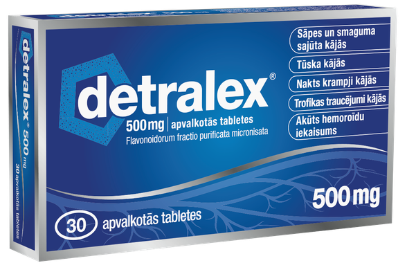 DETRALEX 500 mg tabletes, 30 gab.