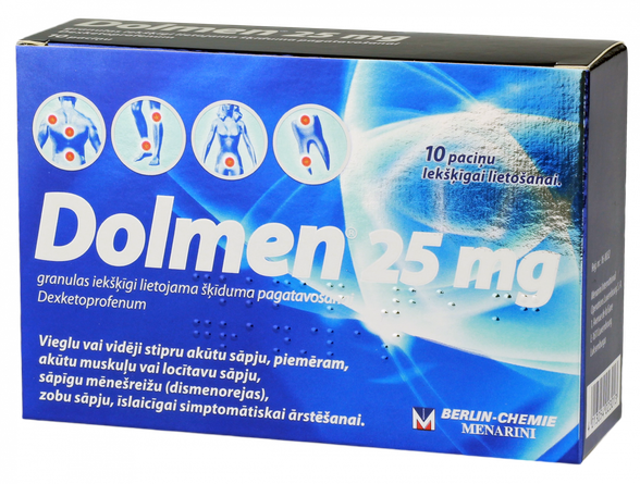 DOLMEN 25 mg pulveris iekšķīgi lietojama šķīduma pagatavošanai, 10 gab.