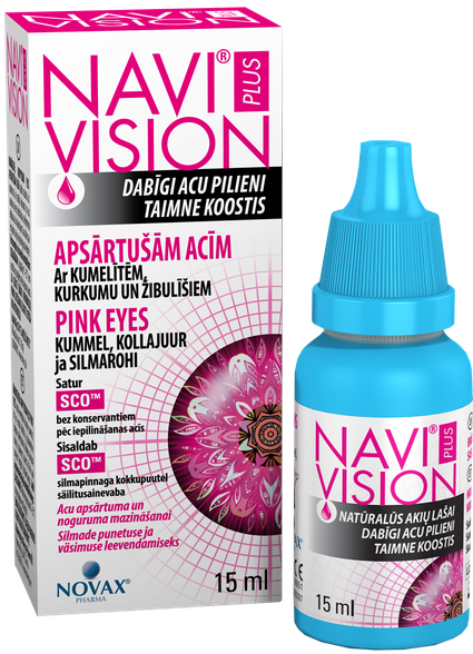 NAVIVISION Plus Pink Eye ocular adhesive dressings, 15 ml