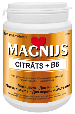 MAGNESIUM CITRATE + B6 pills, 100 pcs.
