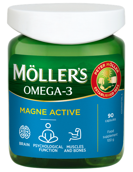 MOLLERS Omega-3 Magne Active capsules, 90 pcs.