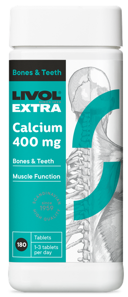 LIVOL  Extra Calcium 400 Mg pills, 180 pcs.