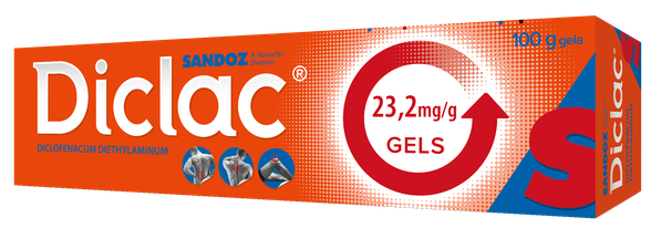 DICLAC 23,2 mg/g gels, 100 g