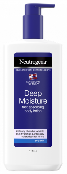 NEUTROGENA Deep Moisture Fast Absorbing ķermeņa losjons, 400 ml