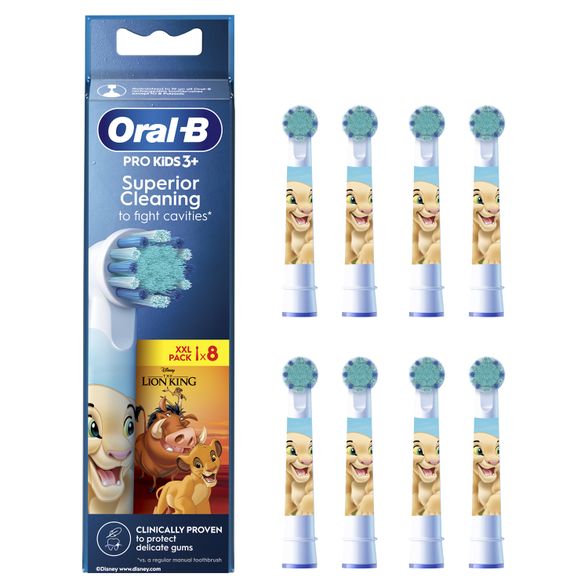 ORAL-B Lion King Brush Kids 3+ насадки для электрической зубной щетки, 8 шт.