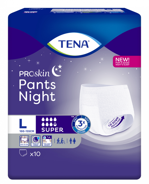TENA Pants Night Super L nappy pants , 10 pcs.