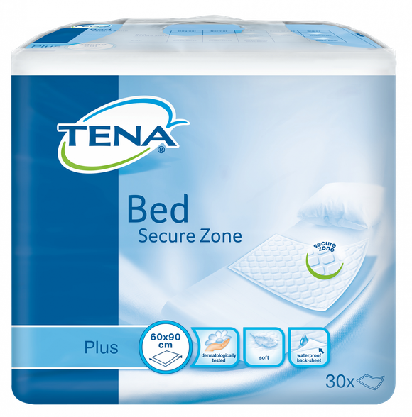 TENA Bed Secure Zone Plus 60 x 90 cm absorbējošie palagi, 30 gab.
