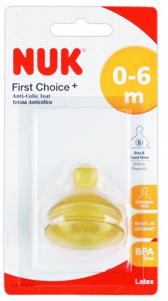 NUK First Choice S 0-6 m Latex pacifier, 1 pcs.