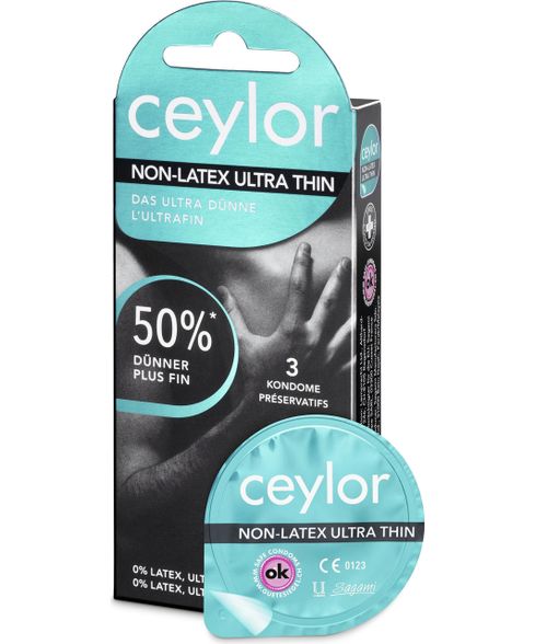 CEYLOR Non-Latex Ultra Thin condoms, 3 pcs.