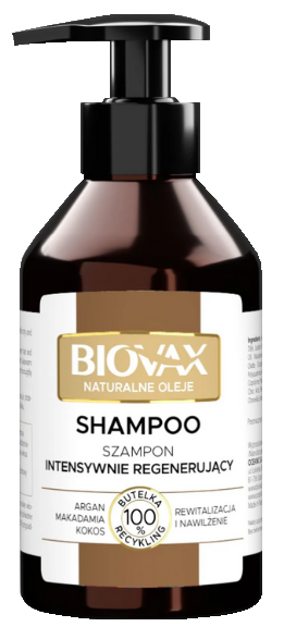 BIOVAX Natural Oils atjaunojošs šampūns, 250 ml
