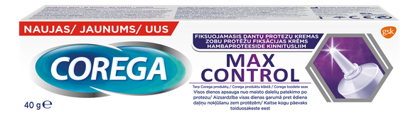 COREGA Max Control крем для фиксации зубных протезов, 40 г