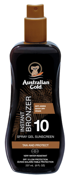AUSTRALIAN GOLD With Bronzer SPF 10 Gel spray, 237 ml