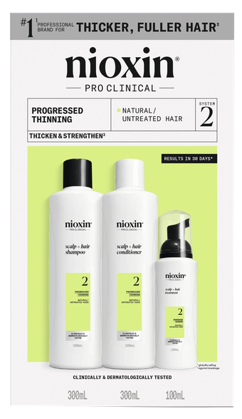 NIOXIN Hair Care System 2 Kit for Natural Hair with Progressed Thinning set, 1 pcs.