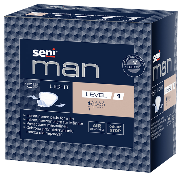 SENI Man Light (Level 1) urological pads, 15 pcs.