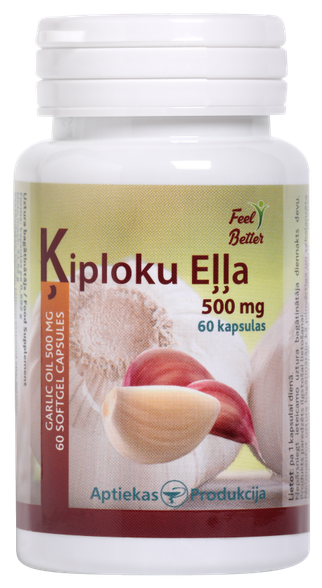 APTIEKAS PRODUKCIJA Garlic Oil 500 mg capsules, 60 pcs.