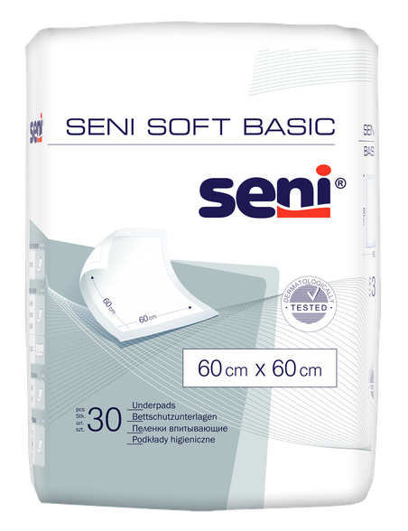 SENI Soft Basic 60x60 cm absorbējošie palagi, 30 gab.