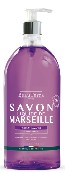 BEAUTERRA Marseille Soap Lavender liquid soap, 1000 ml