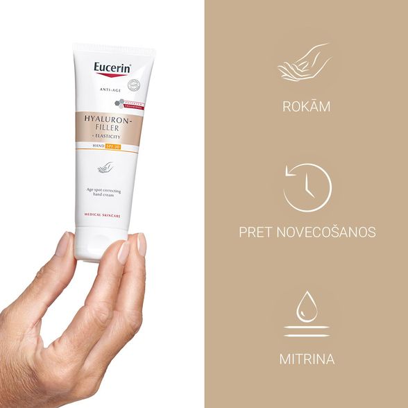 EUCERIN Hyaluron-Filler + Elasticity Age Spot Correcting SPF 30 hand cream, 75 ml