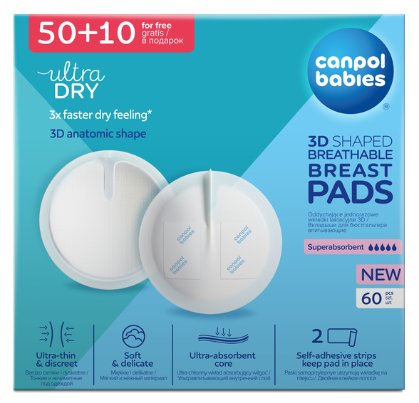 CANPOL  Babies Disposable nursing pads, 60 pcs.