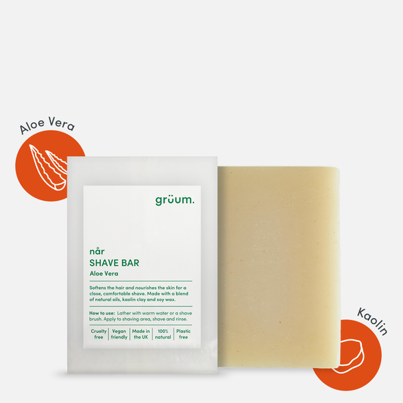 GRUUM Nar Zero Plastic - Aloe Vera shaving soap, 95 g