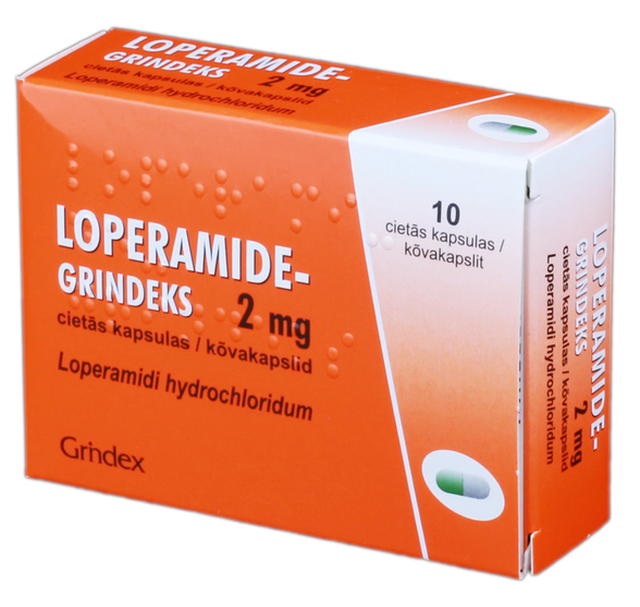 LOPERAMIDE-GRINDEKS 2 mg kapsulas, 10 gab.