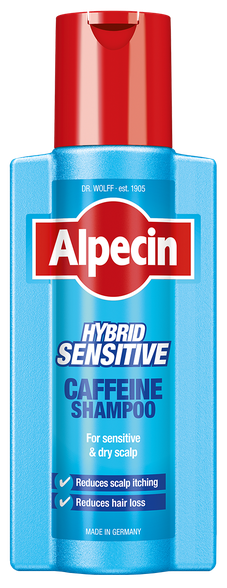 ALPECIN Hybrid Caffeine Pret Matu Izkrišanu Vīriešiem šampūns, 250 ml