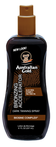 AUSTRALIAN GOLD With Bronzer Accelerator Gel spray, 237 ml