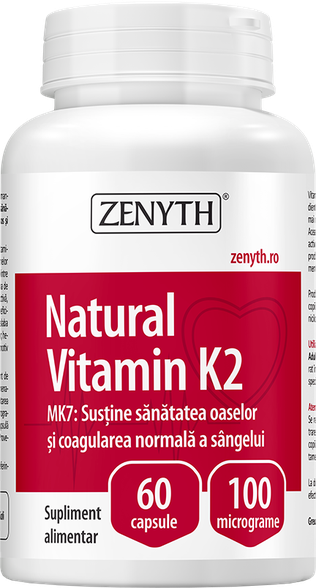 ZENYTH Dabīgais K2 vitamīns kapsulas, 60 gab.