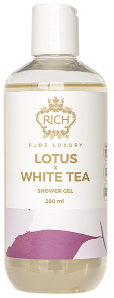 RICH Pure Luxury Lotus & White Tea dušas želeja, 280 ml