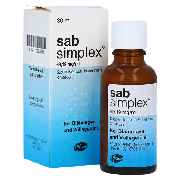 SAB SIMPLEX suspensija iekšķīgai lietošanai, 30 ml