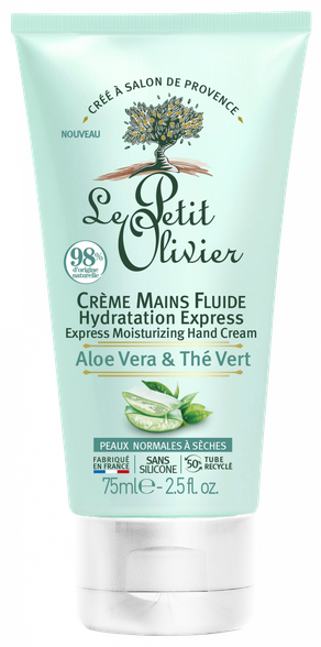 LE PETIT OLIVIER Aloe Vera & Green Tea hand cream, 75 ml