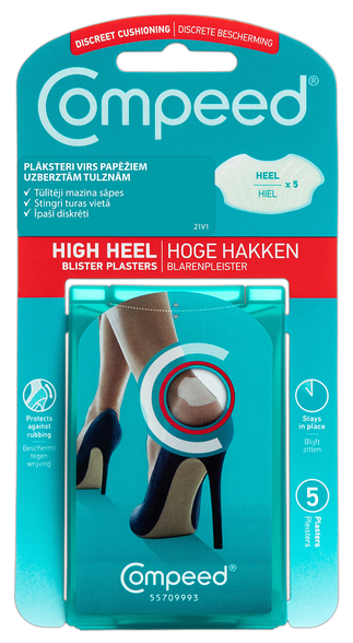 COMPEED  Virs Papēžiem Uzberztām Tulznām plāksteris, 5 gab.