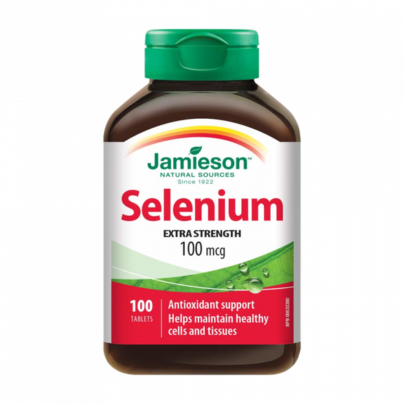 JAMIESON Selenium 100 mcg tabletes, 100 gab.