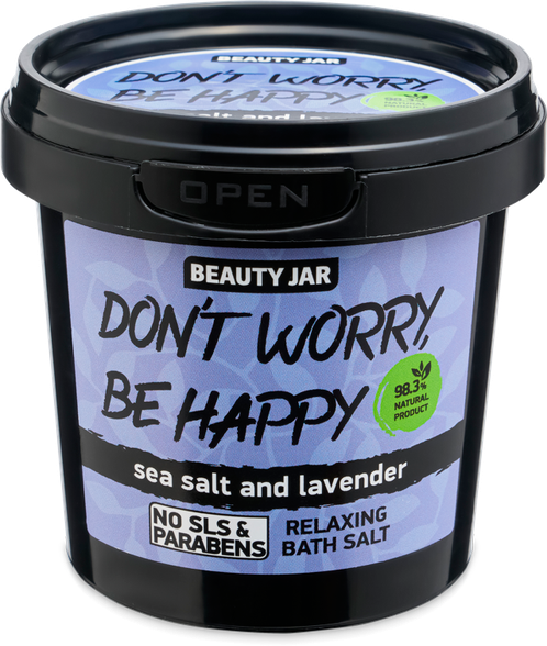 BEAUTY JAR Don­`t Worry, Be Happy vannas sāls, 200 g